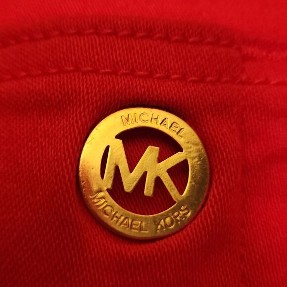 Michael Kors "Izzy" Cropped Skinny Jeans In "True Red" Size 8 NWT - Picture 8 of 9